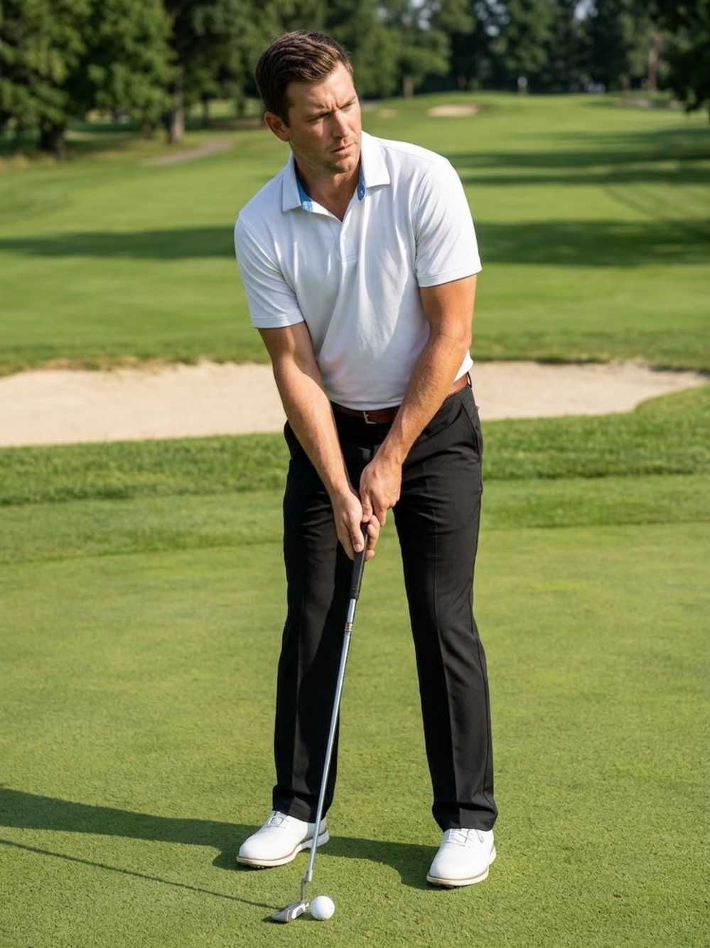 Callaway Black Men's Golf Dress Pants Classic Fit, 38 x 32